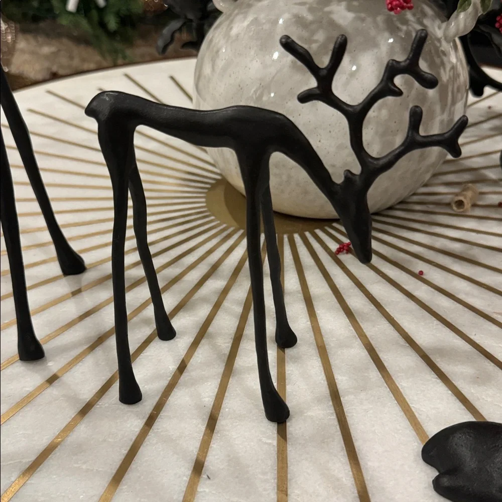 Set off 3 / Pottery Barn/ Bronze Sculpted Reindeer
